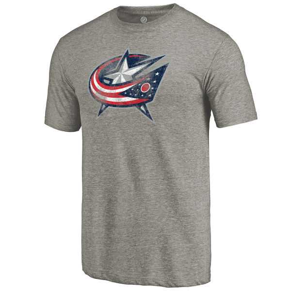 Men's Columbus Blue Jackets Distressed Team Logo Tri Blend T-Shirt Ash FengYun,We sell and wholesale Men's Columbus Blue Jackets Distressed Team Logo Tri Blend T-Shirt Ash FengYun on line form chian!
